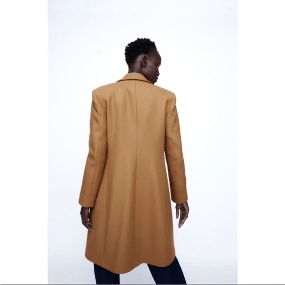 ZARA Wool Blend Coat - Picture 4 of 8